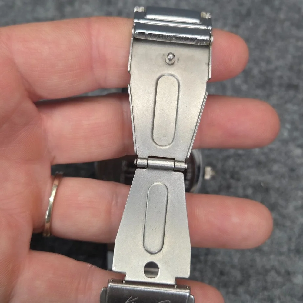 Kenneth Cole New York Silver and Blue Dress Watch‎ Mens Needs Battery